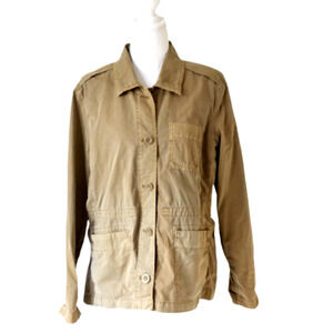 Eddie Bauer Long Sleeve Button-Down Shirt color Khaki - Size PL